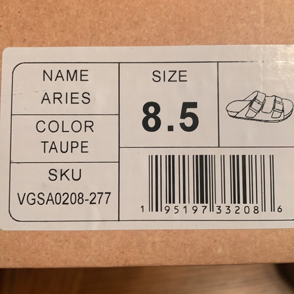 🐆Leopard footbed SANDALS Faux Birkenstock style Size 8.5 in Taupe & Brown - Picture 11 of 12